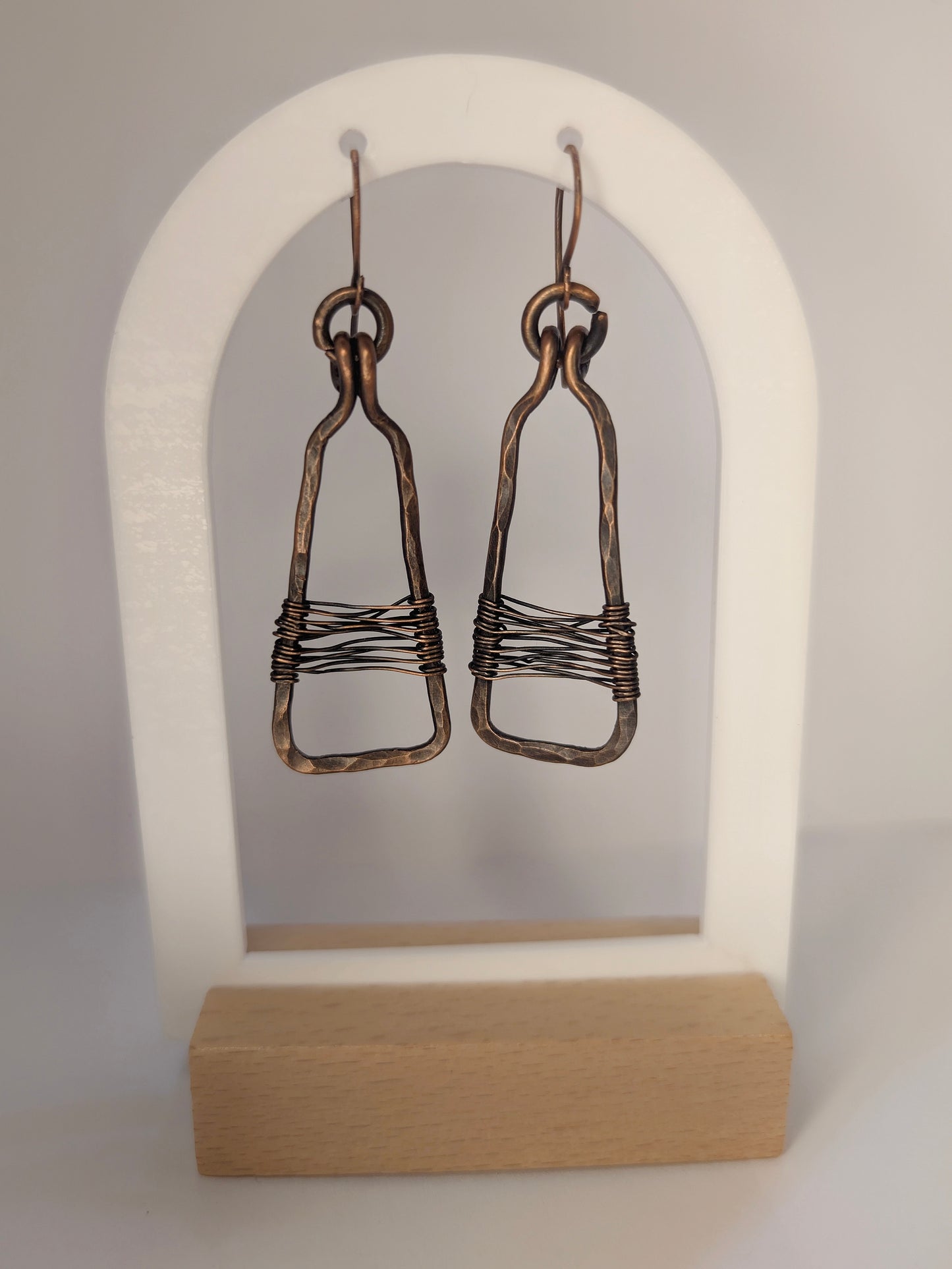 Geometric Copper Earrings