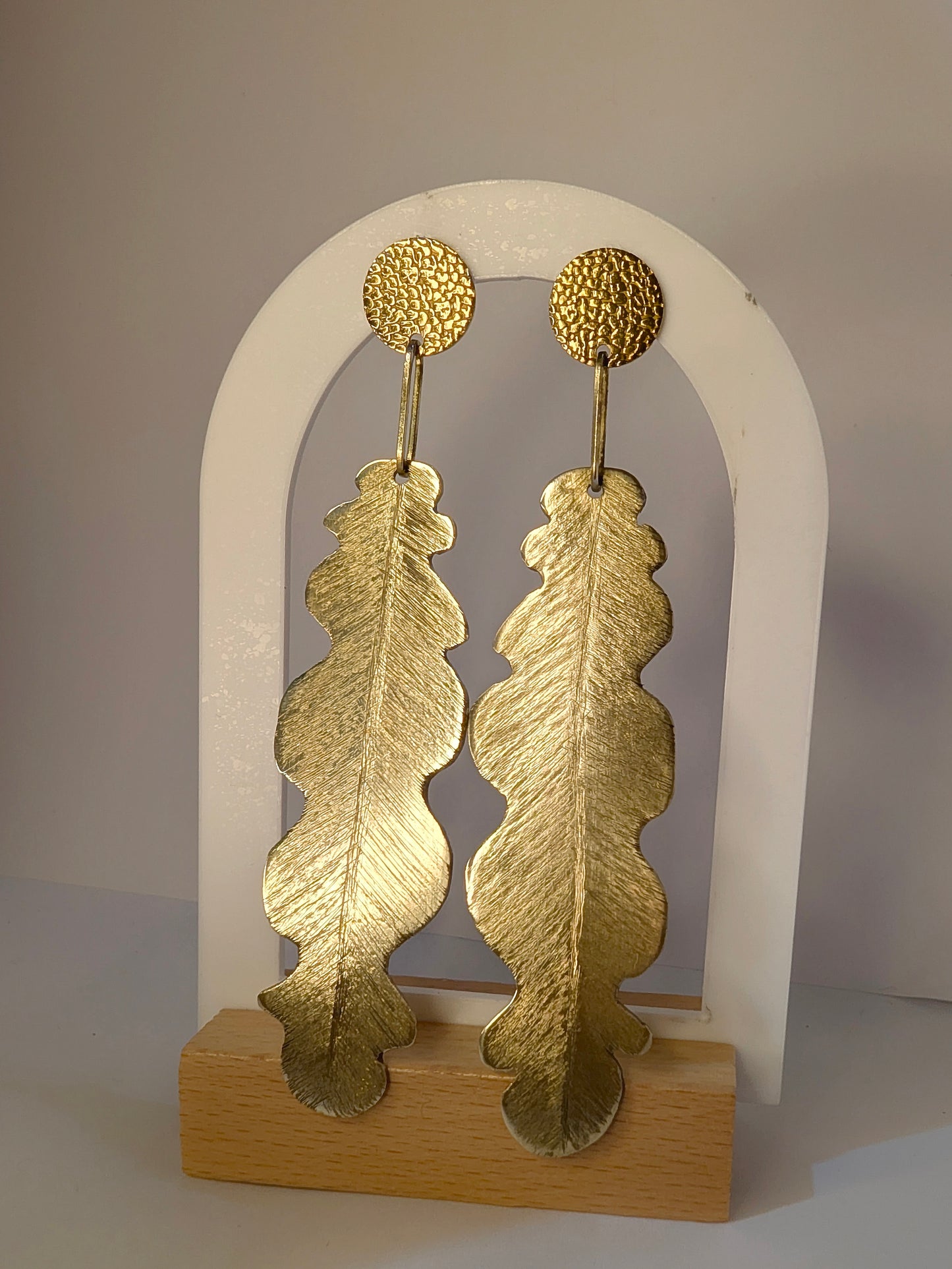 Statement Oak Leaf Earrings