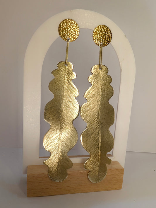 Statement Oak Leaf Earrings